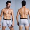 BONITOS 4 шт. однотонные боксеры для мужчин, хлопковые мужские трусы, комплект сексуального мужского нижнего белья