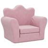 VidaXL Canapé-lit pour enfants rose peluche douce 357057