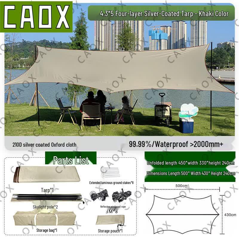 CAOX Outdoor Blackout Tarp Shelter
