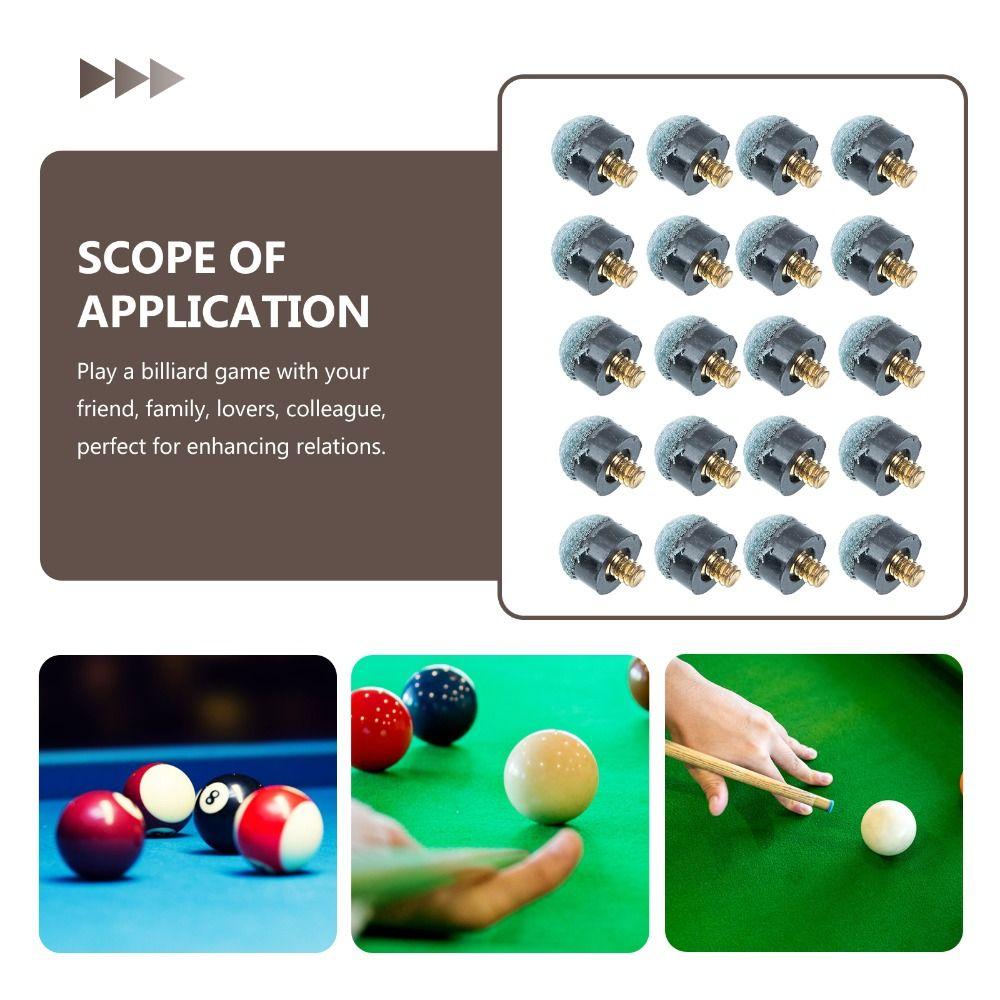 Replacement Snooker Billard Soft Kit Billard Cue Pool Tips Screw On Cue Tips Billiards Leather Head