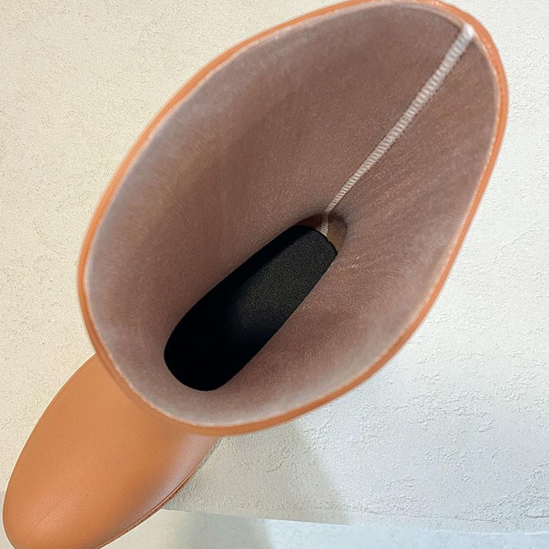 Стильные и простые высокие резиновые сапоги женские водонепроницаемые и нескользящие водонепроницаемые сапоги износостойкая наружная резиновая обувь кухонные рабочие рукава женская обувь