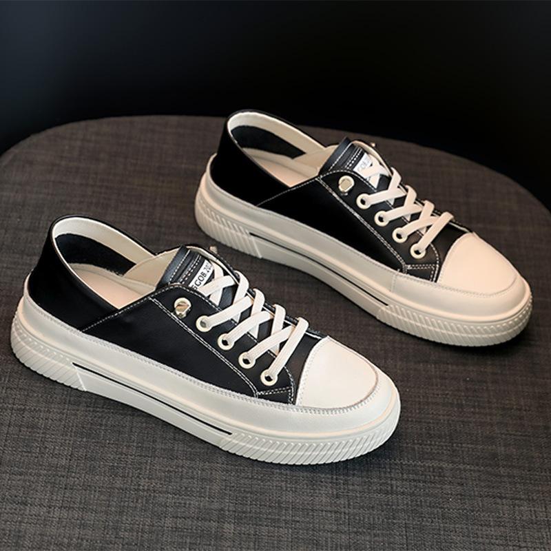 Кожаные маленькие белые туфли, женская обувь, универсальные летние туфли в модном стиле, новые повседневные белые туфли с сеткой на плоской подошве, летние