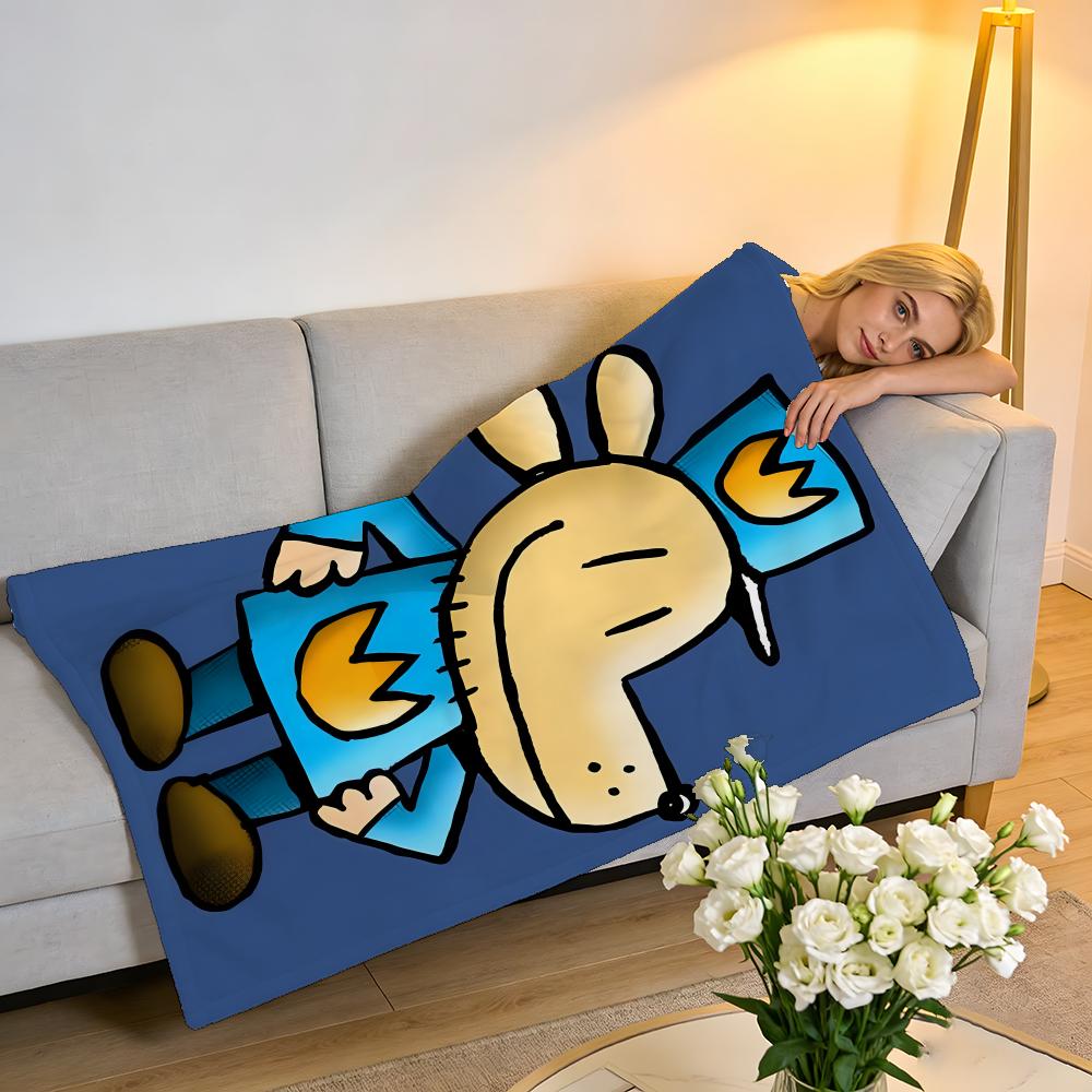 Throw High-Density Short Plush Blanket For Sofa Nap Room Soft Skin-Friendly dog man