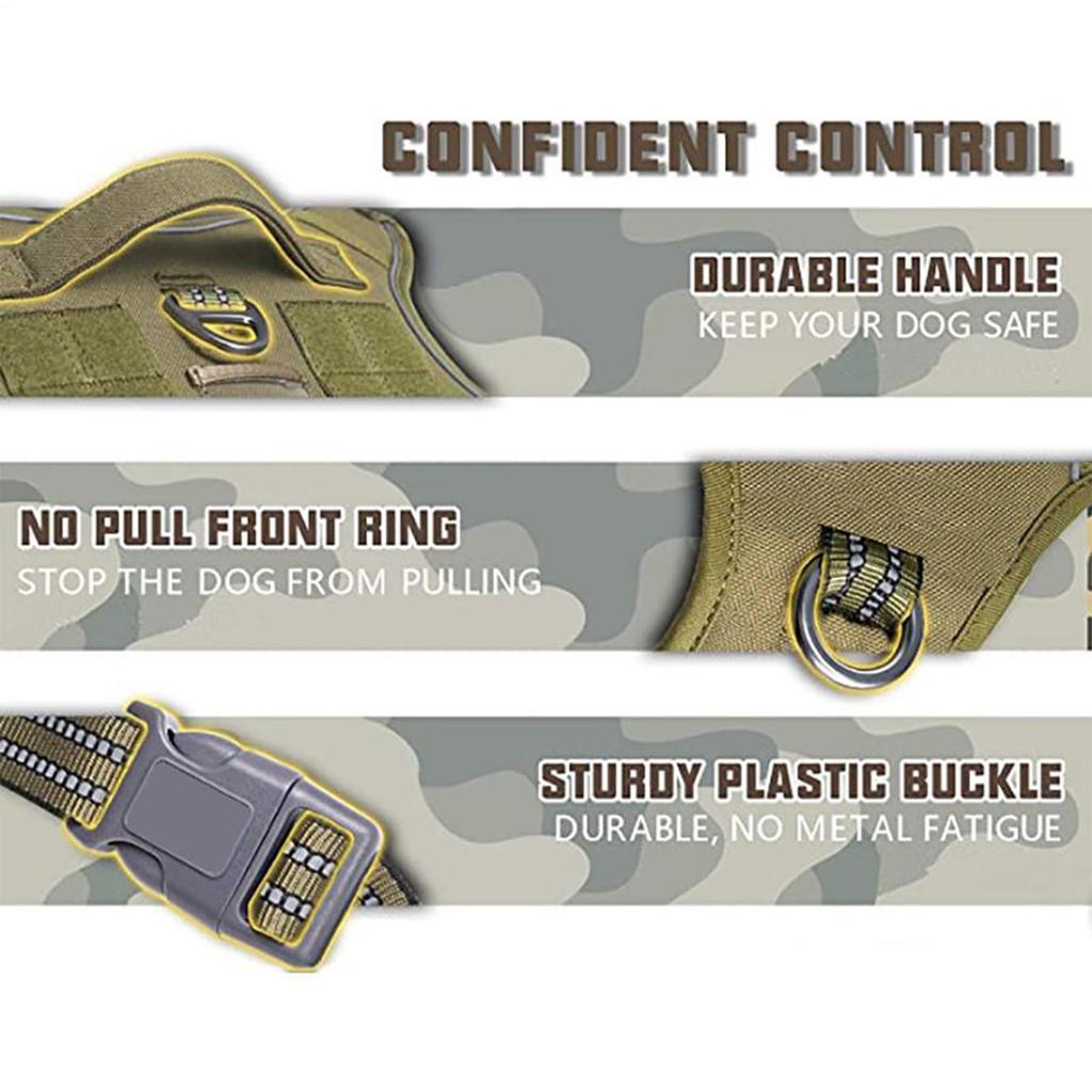 Heavy Duty Dog Harness No Pull Vest Dog Harness For Training Adjustable Collar For Medium Large Outdoor Rescue Hunting Tasks