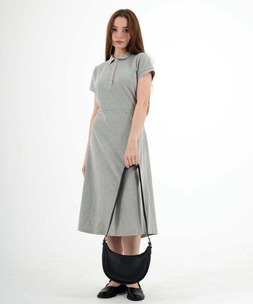 A Bon Women Fisherman Pique Dress Gray