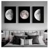 Phase Change On Canvas Painting Astronomy Satellite Home Decor Bedroom Decoration  Abstract Moon Poster Prints Moon