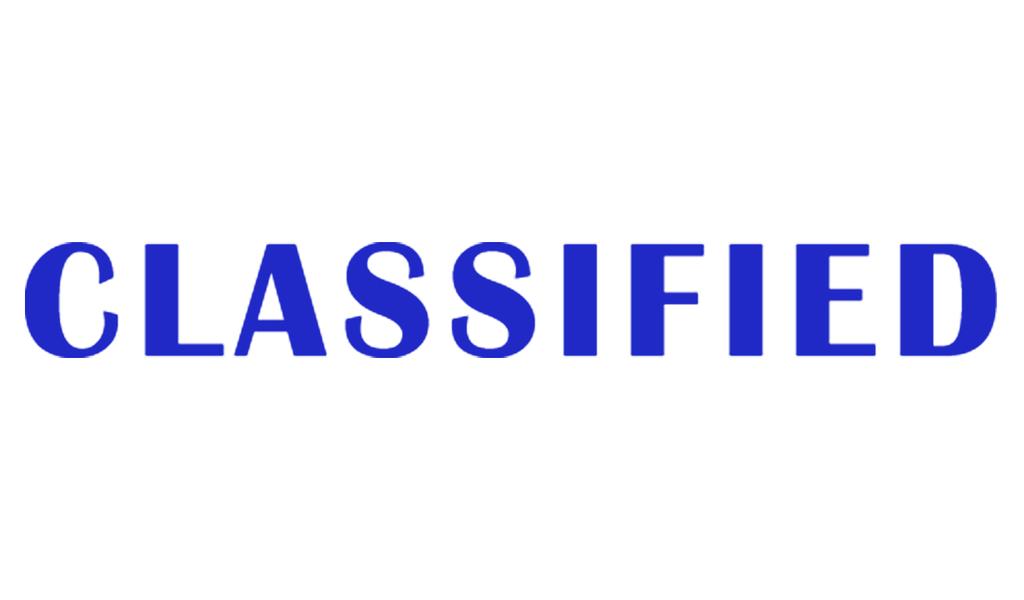 Printtoo Classified Self Inking Rubber Stamp Pre-Inked Office Stamp- Home Office Business Stationery, Black- 42 X 9