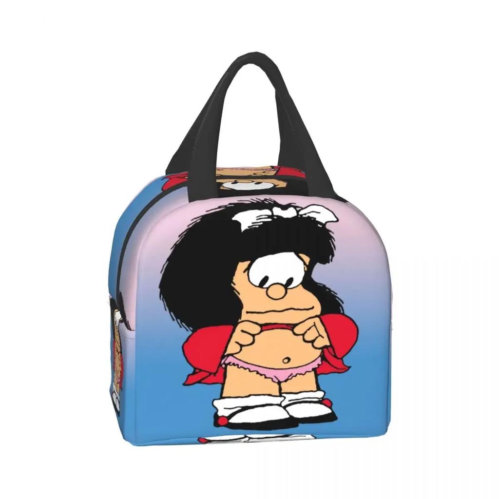 Забавная термоизолированная сумка для ланча Mafalda для женщин Quino Comic Resuable Lunch Container для школы, офиса, многофункциональная коробка для еды