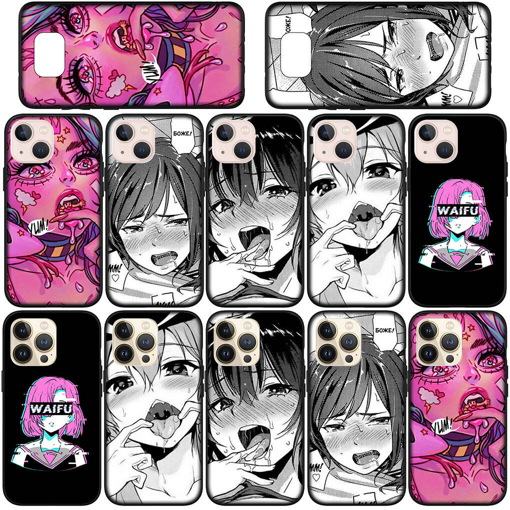 Для Samsung Galaxy S25 S24 S23 iPhone 17 16 15 Xiaomi Redmi Note 14 13 12 11 Plus Pro Max Чехол Ahegao Hentai Манга Аниме Девушка Waifu OPPO Huawei Обложка