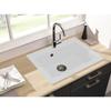 STRADOUR Evier cuisine a encastrer 1 bac sans égouttoir Hexo - Résine - 66 x 50 cm - Blanc