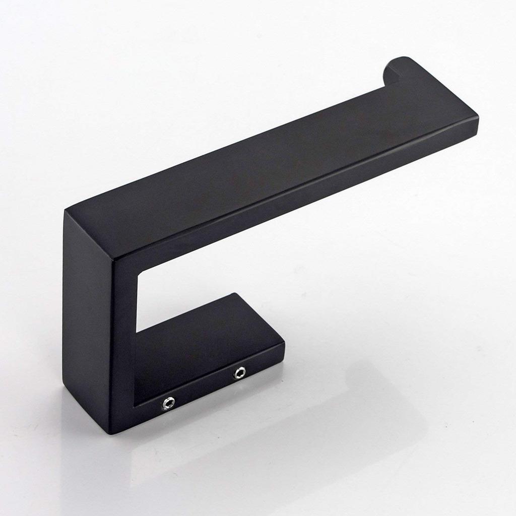 Celbon SUS304 Держатель для туалетной бумаги из нержавеющей стали, Черная отделка, Настенный, Стойка для туалетной бумаги для туалета, Черный