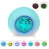 Цифровой будильник в форме шара, светодиодный 7 цветов, режим повтора, звук природы