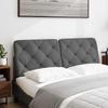 Headboard Cushion Dark Gray 140 cm Fabric