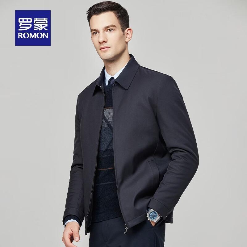 ROMON Men's Business Casual Hooded Winter Cotton Jacket
