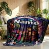 Custom Name Personalized Masha and the Bear Print Blanket, Home Decor, Bedroom, Sofa, Camping, Couch, Gifts for Birthday Christmas