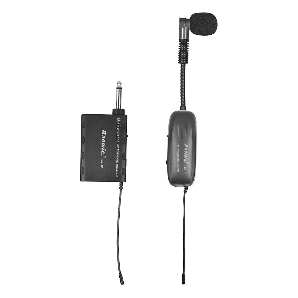 Baomic BM-12/V2 Профессиональная беспроводная инструментальная микрофонная система UHF Приемник и передатчик 16
