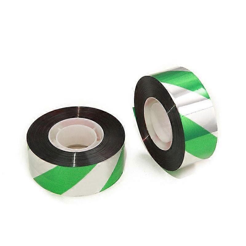 Green 3pcBird Reflective Scare Tape, PET Double Sided Repelling Ribbon Keep Away Bird For Garden Far