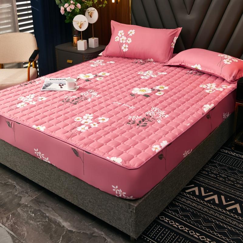 Наматрасник Моющаяся простыня на подкладке Простые покрывала Дышащий стеганый наматрасник (Без наволочки)