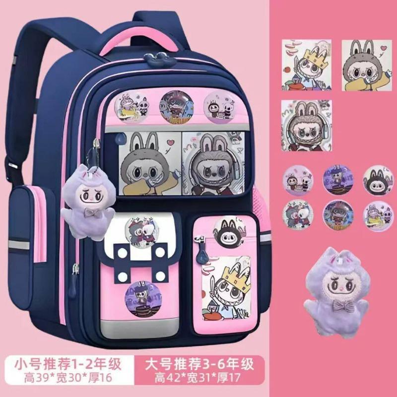 Children Elementary School Bag Multi-layer Ridge Guard Girls Boys Backpack