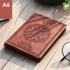 A6 Retro Style Pocket Type Mini Notebook Cute Compact Portable Hard Shell PU Leather Note Book School Supplies Office Diary