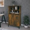 821233 vidaXL Highboard Smoked Oak 60x36x110 Cm Engineered Wood