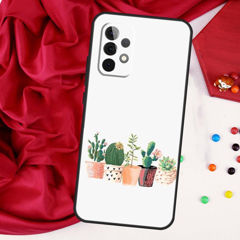КАКТУС БАНАН РЕТРО ВИНТАЖ ЛЕТО Для Samsung Galaxy A56 A36 A26 A16 A05 A06 A22 A32 A52 A54 A34 A14 A55 A15 A53 A33 A35 Чехол
