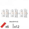 24pcs Metal Finish Magnetic Cabinet Door Stop Lock Set, 6 Stops, 6 Plates and 12 Screws, No-Drill for Cabinets, Sliding Doors and Wardrobes