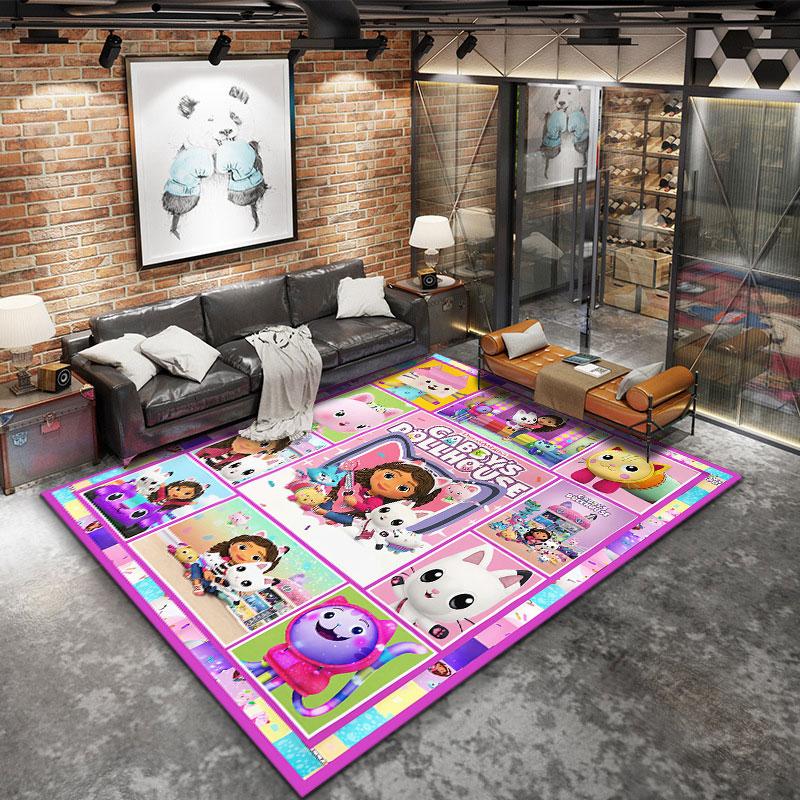 Gabby'S Dollhouse Carpet Rug For Living Room Bedroom Home Sofa Decoration Kids Play Nonslip Floor Mat