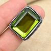 Unique Peridot Gemstone Handmade Solid 925 Sterling Silver Birthday's Gift Ring Jewelry
