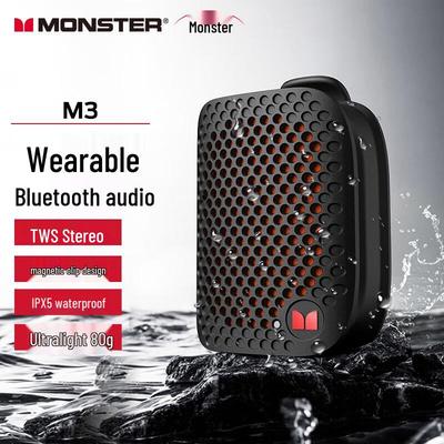 Портативная водонепроницаемая Bluetooth-колонка Monster M3, вилка CN (адаптер в комплекте)