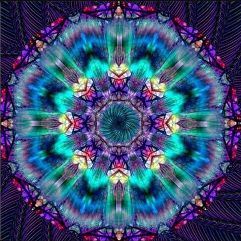 5D алмазная живопись Мандала цветы современный узор DIY полная круглая дрель вышивка крестиком Алмазная вышивка домашний декор подарок