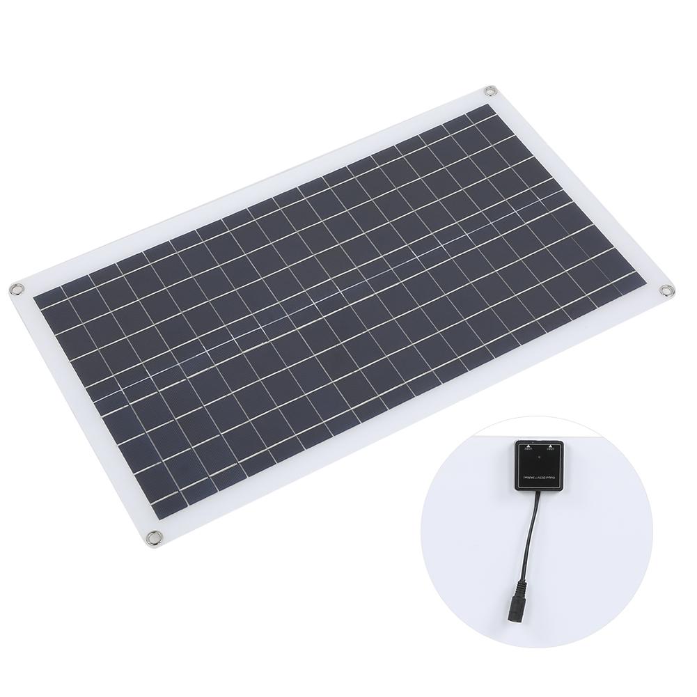 40W Ultra‑Thin Polycrystalline Solar Panel Dual USB Port Charging for Mobile Phone MP3