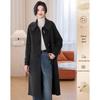 Sishui Nianhua Women's Elegant Mid-Length Wool Coat