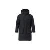 Li Ning Training Series Warm Solid Color Loose Mid-Length Down Jacket Men Outerwear Black AYMR023-1