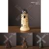 Modern Minimalist Dutch Windmill Resin Ornament For Home Office Shelf Decor