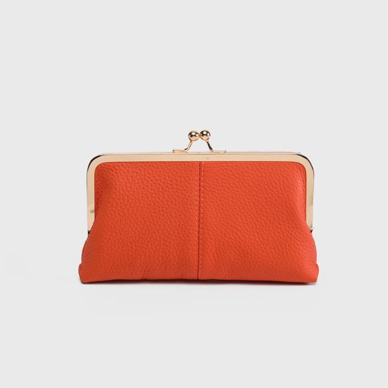 Женский клатч-кошелек, винтажный клатч с замком-поцелуем, дорожный кошелек из натуральной кожи с отделениями для нескольких карт, держатель для карт для свиданий, вечеринок, шопинга