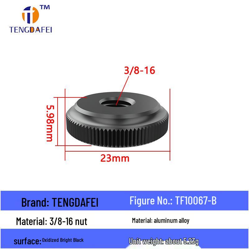 Reversible 1/4" Male To 3/8" Female Adapter for Camera Tripod Ball Head with M4-M8 Conversion Screws