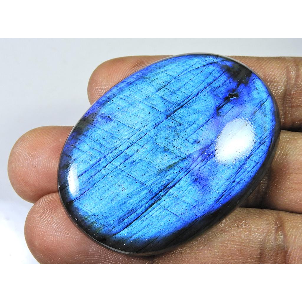 Натуральный голубой лабрадорит овальный кабошон россыпью драгоценный камень 34X51X08MM / 133 карата. СК-1215