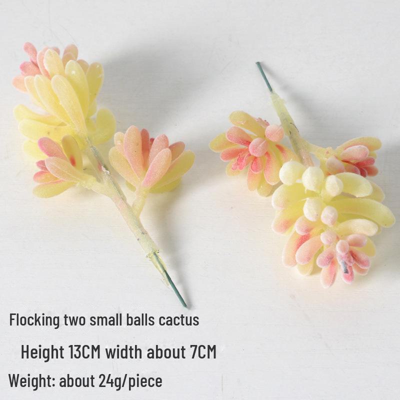 Mini Flocking Artificial Succulent Bonsai for DIY Wall Decor