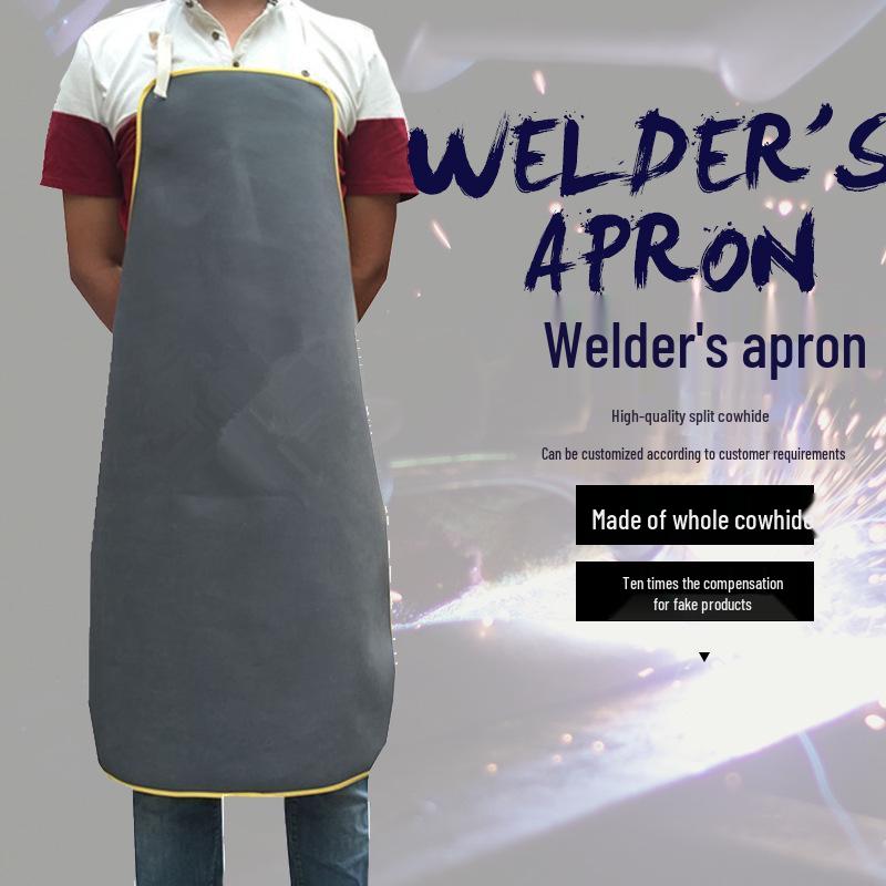 Сварочный фартук из коровьей кожи - Теплоизоляционный, Защищающий от ожогов, Жаростойкий Защитная рабочая одежда.