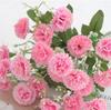 20 Heads Carnation Bouquet Artificial Flowers Bride Wedding Home Decoration Fake Flowers Faux