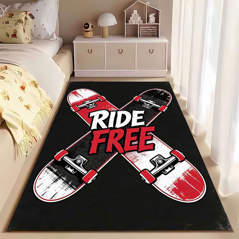Ride Free Skateboard Design suitable as a non-slip mat for the living room or bedroom sofa