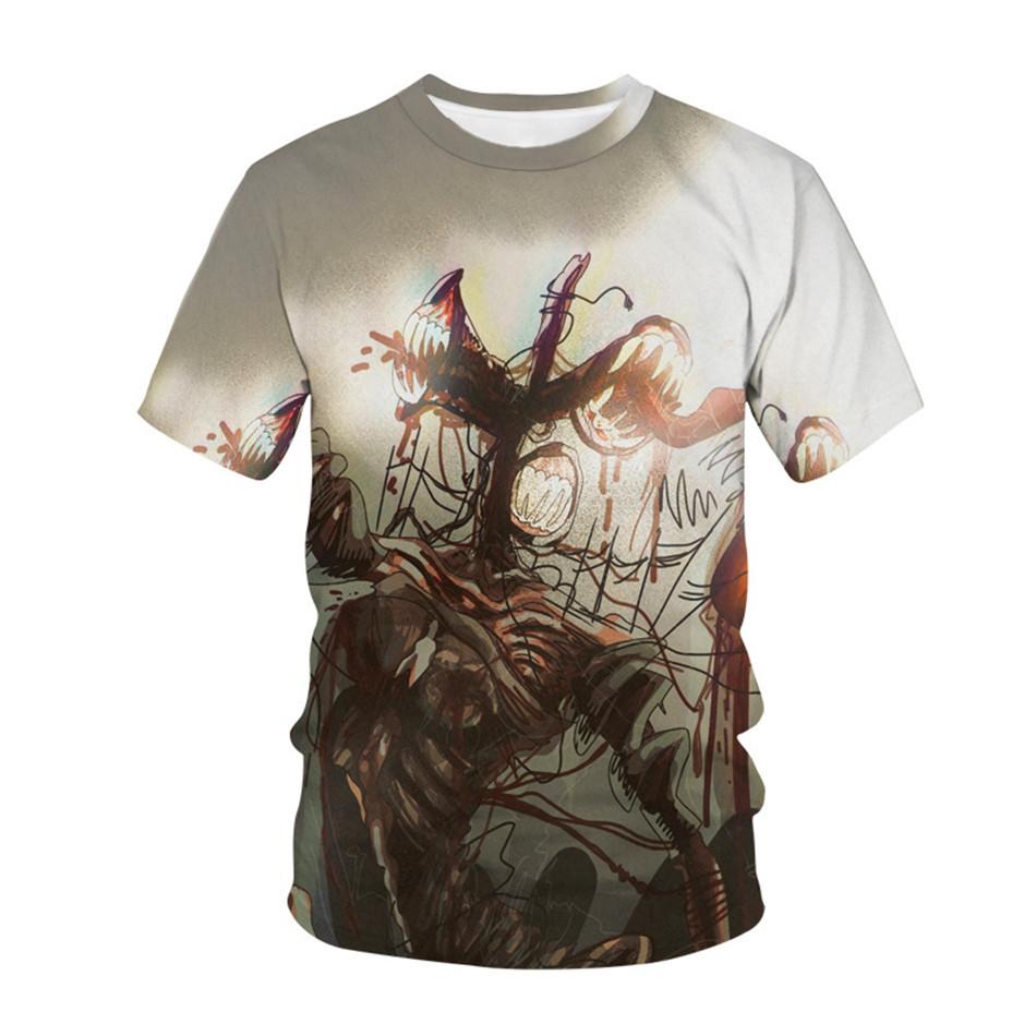 Летние футболки с принтом «Голова сирены» в формате 3D, уличная одежда для мужчин, повседневная одежда, свободные футболки с коротким рукавом и круглым вырезом, футболки, топы, одежда