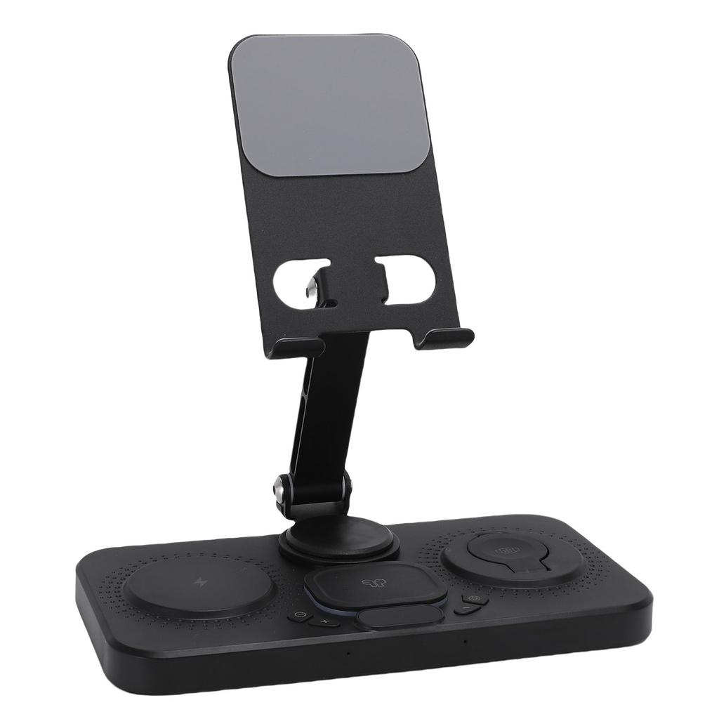 Беспроводное устройство 6 в 1 для устройства с будильником и 6-цветной подсветкой, 15 Вт, складная проводная зарядная станция