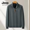 JEEP SPIRIT Men's Fleece Half-Turtleneck Long Sleeve Sweatshirt