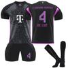 2324 Бавария-Мюнхен, выездные футбольные майки, шорты, носки, комплект, новый сезон, шорты, носки, размеры для взрослых, наряды