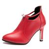 Fashion 2024 Spring and Autumn Hot Selling Basic Women's Boots Retro Metal Decoration Pointed Toe Back Zipper High Heels for Women