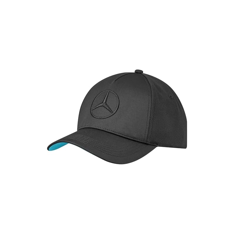 [Коллекция Mercedes-Benz] Оригинальная кепка, черная с бирюзовым козырьком