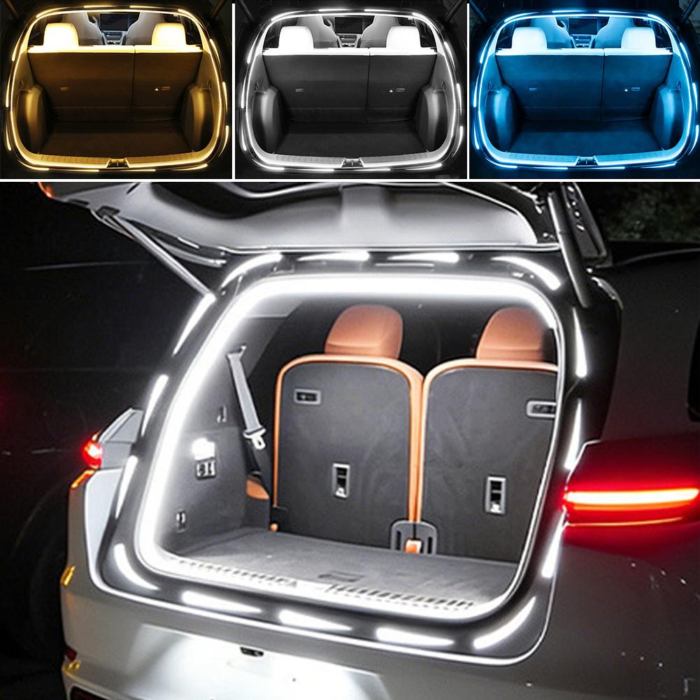 Car High Brightness Trunk Lighting Ambient Light Interior Decoration LED Wiring Free Automatic Sensing Tailgate 2/4M Light Strip