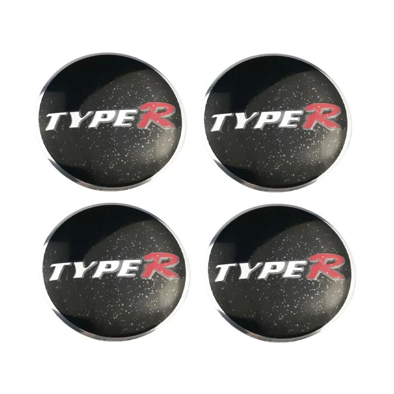 4Pcs 56mm Car Wheel Center Emblem Sticker Hub Cap Badge For Honda Mugen Power TypeR Jazz City Civic Accord FIT HRV XRV CRV GK5